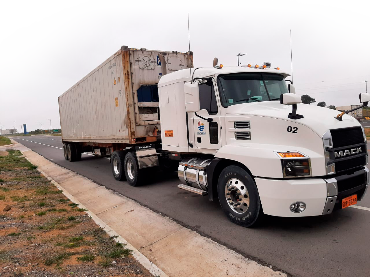 camion de bananos de exportación